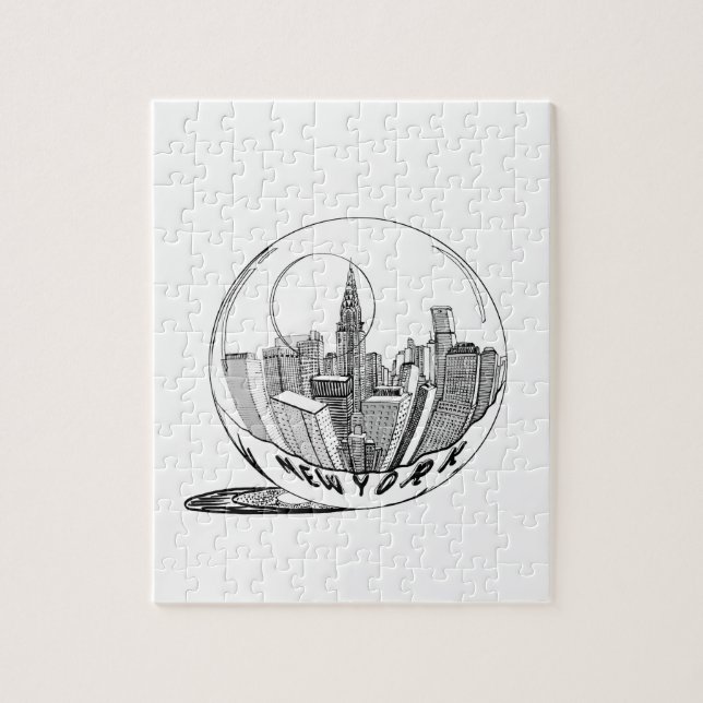 New York in a glass ball Jigsaw Puzzle (Vertical)