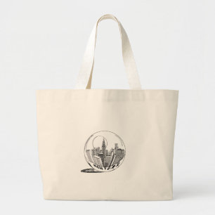 New York in a glass ball Large Tote Bag