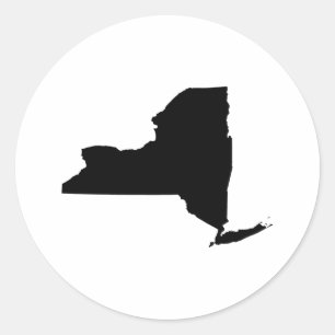 New York in Black and White Classic Round Sticker