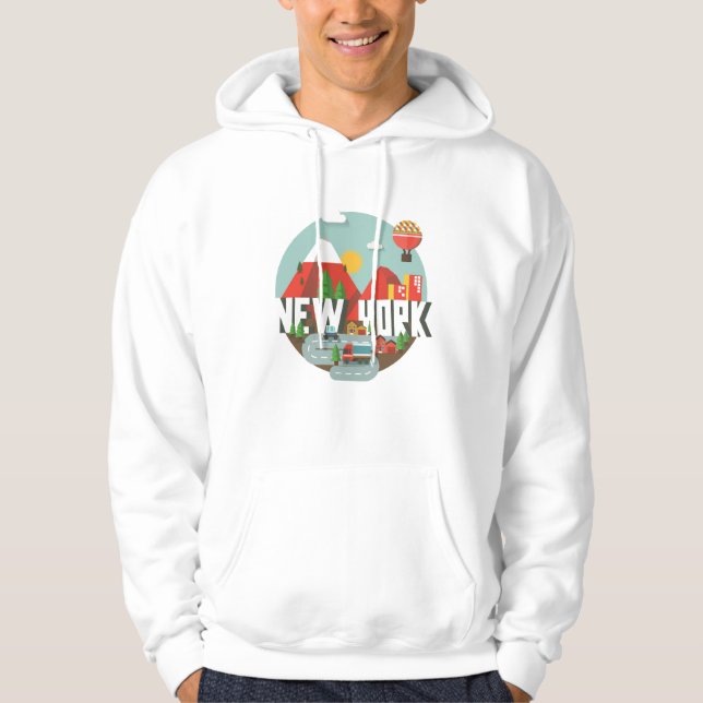 New York in Design Hoodie (Front)
