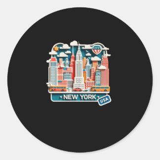 New York In Usa Sticker