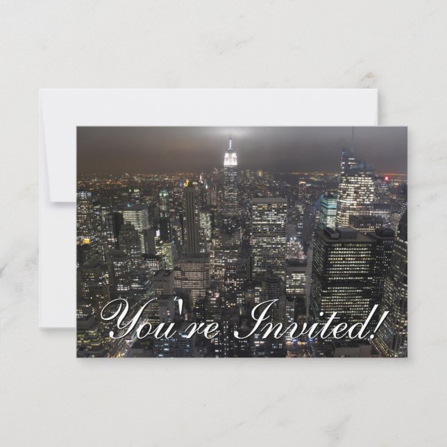 New York Invitations Personalised New York RSVP (Front)