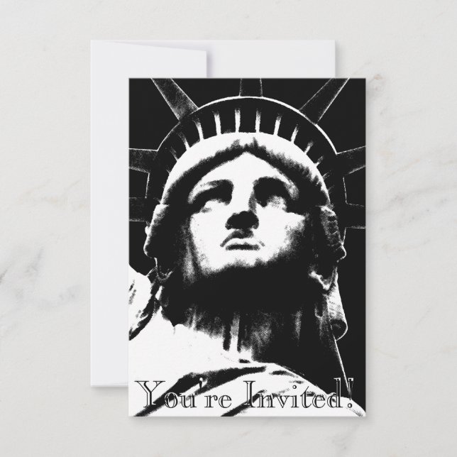 New York Invitations Personalised New York RSVP (Front)