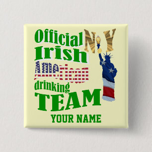 New York Irish American St Patrick's 15 Cm Square Badge