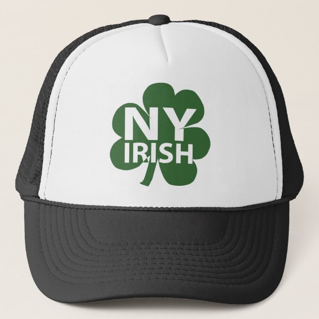 New York Irish Shamrock Trucker Hat (Front)