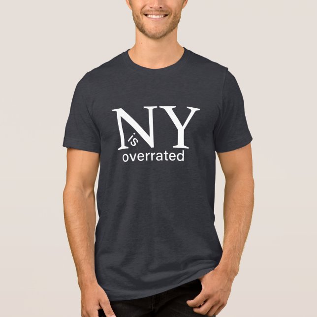 New York is overrated Tri-Blend Shirt (Front)