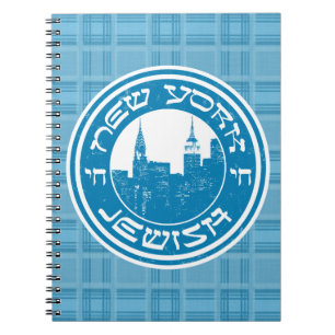 New York Jewish Notepad Spiral Notebook