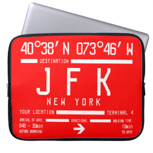 New York JFK International Airport Code Laptop Sleeve