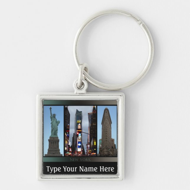 New York Key Chain Personalised New York Souvenir  (Front)