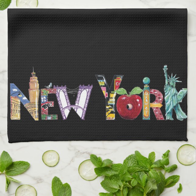 New York kitchen towel (Folded)