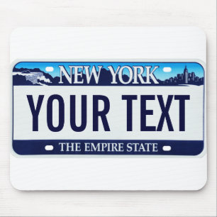 New York license plate mousepad