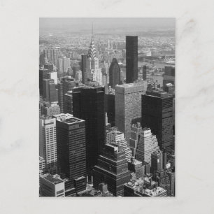 New York, Manhattan Black and White Postcard
