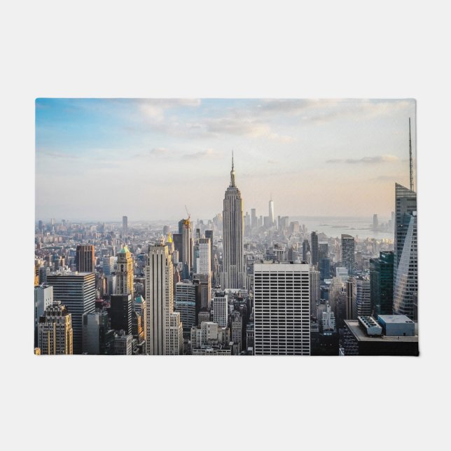 New York Manhattan Cityscape Doormat (Front)