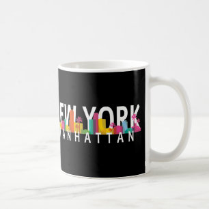 New York Manhattan skyline with palms Coffee Mug