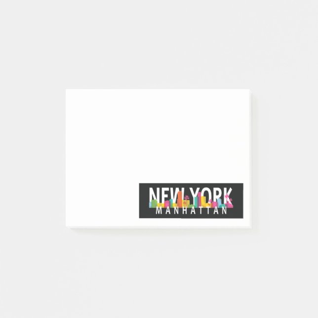 New York Manhattan skyline with palms Post-it Notes (Front)