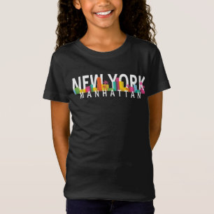 New York Manhattan skyline with palms T-Shirt