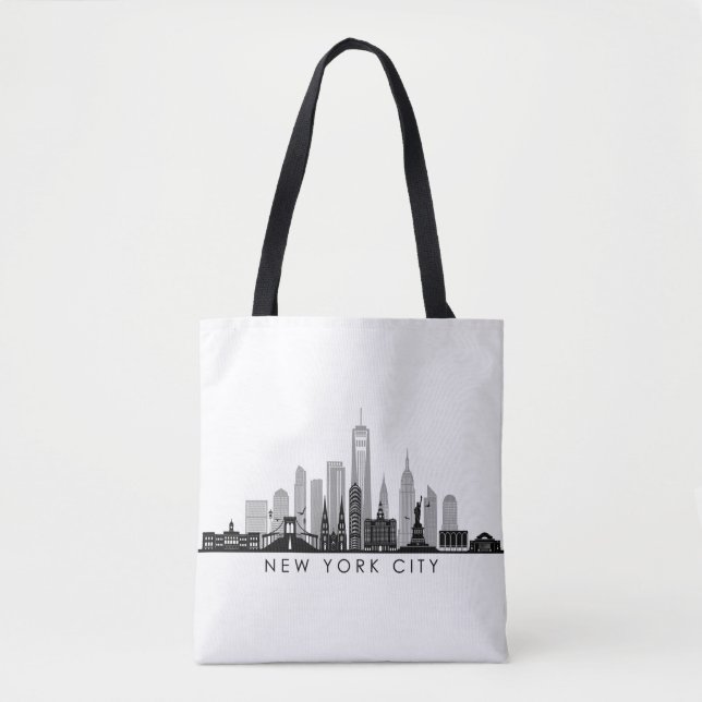 NEW YORK Manhatten USA City Skyline Silhouette Tote Bag (Front)