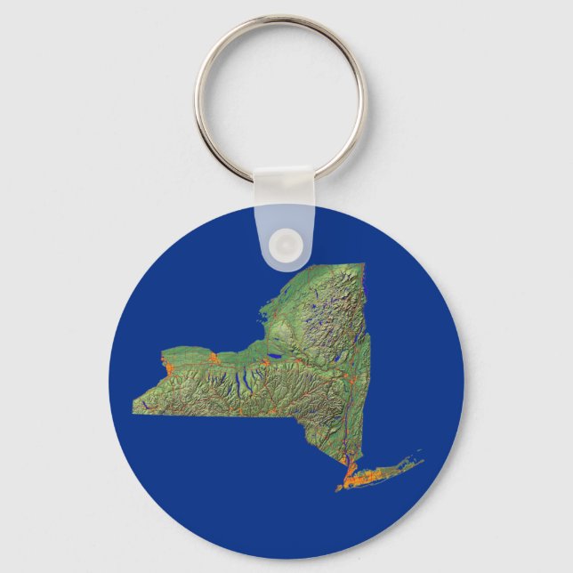 New York Map Keychain (Front)