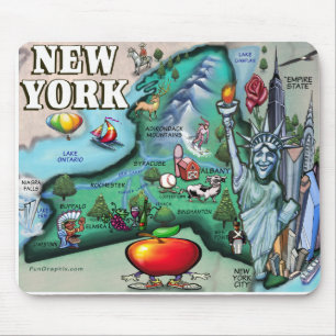 New York Map Mouse Pad