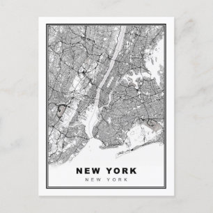 New York Map Postcard