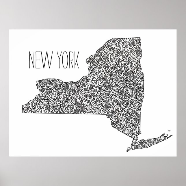 New York Map Poster (Front)