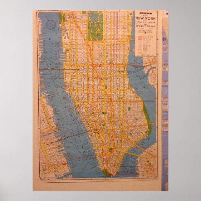 New York Map,Poster Poster (Front)