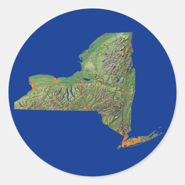 New York Map Sticker (Front)