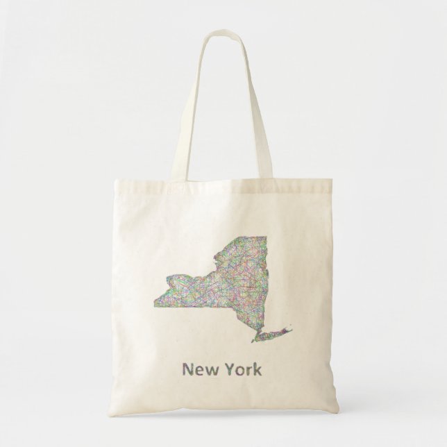 New York map Tote Bag (Front)