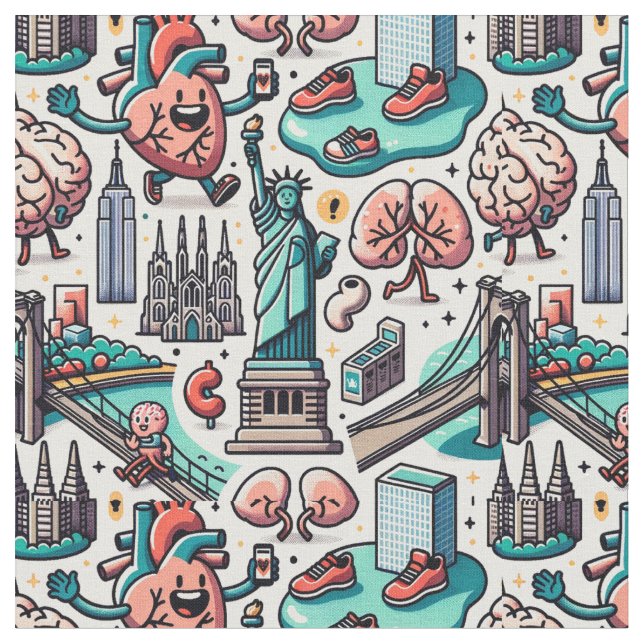 New York Medicine Fabric (Close Up)