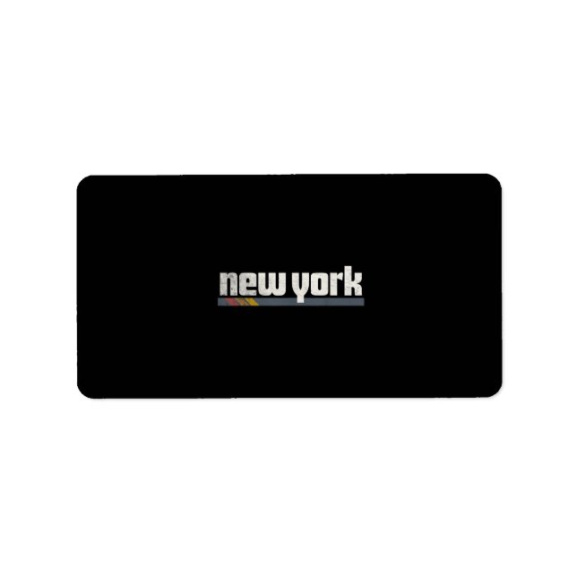 New York Men Women Gift  Label (Front)