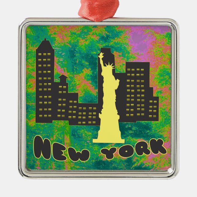 New York Metal Tree Decoration (Front)