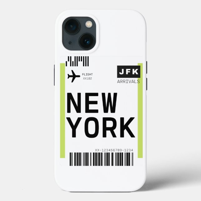 New York Mini Boarding Pass Case-Mate iPhone Case (Back)