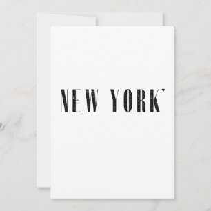 New York - minimalistic typography card