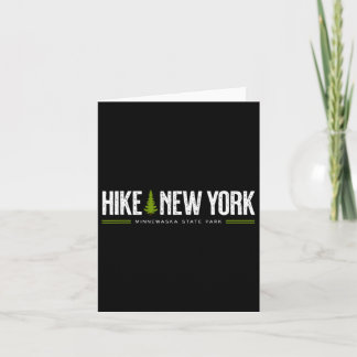 New York Minnewaska State Park Hike Tree Retro Gra Card
