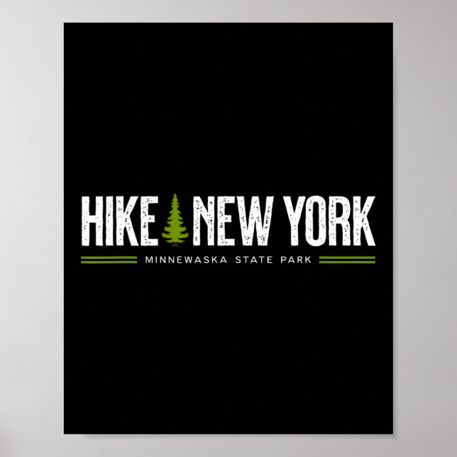 New York Minnewaska State Park Hike Tree Retro Gra Poster (Front)