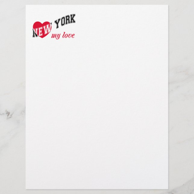 New York my love Custom Letterhead (Front)