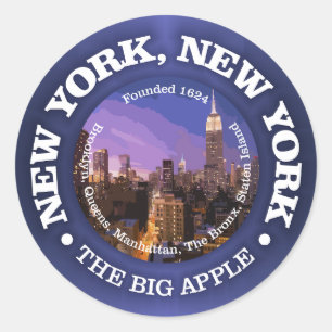 New York, New York (cities) Classic Round Sticker