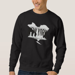 New York New York City Skyline Silhouette Outline  Sweatshirt