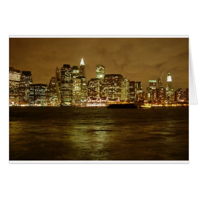 New York Night Card (Front Horizontal)