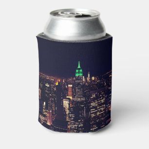 New York night skyline Can Cooler
