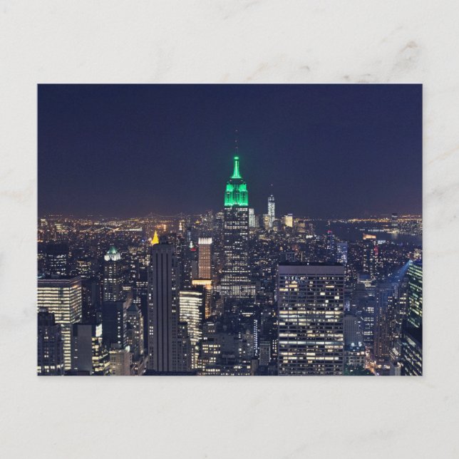 New York night skyline Postcard (Front)