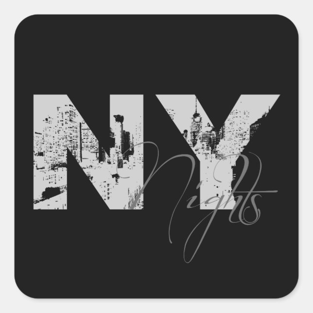 New York Nights Square Sticker (Front)
