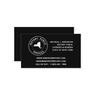 New York Notary Public Services Business Card