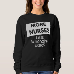 New York Nurse Strike More Nurses Less Millionaire Sweatshirt