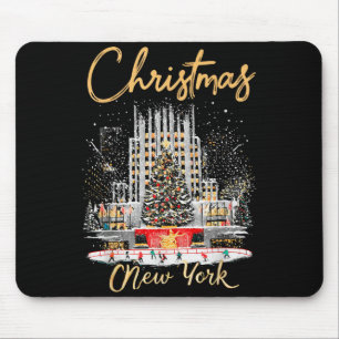 New York Ny Christmas Girl Trip Matching Mouse Pad