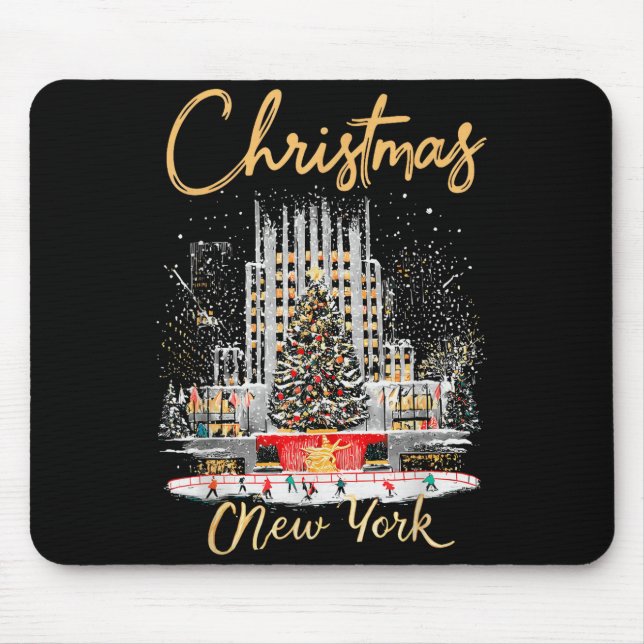 New York Ny Christmas Girl Trip Matching  Mouse Pad (Front)