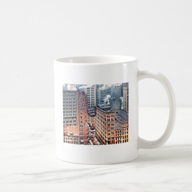 New York NY - Cluster of Skyscrapers c1900 Coffee Mug (Right)