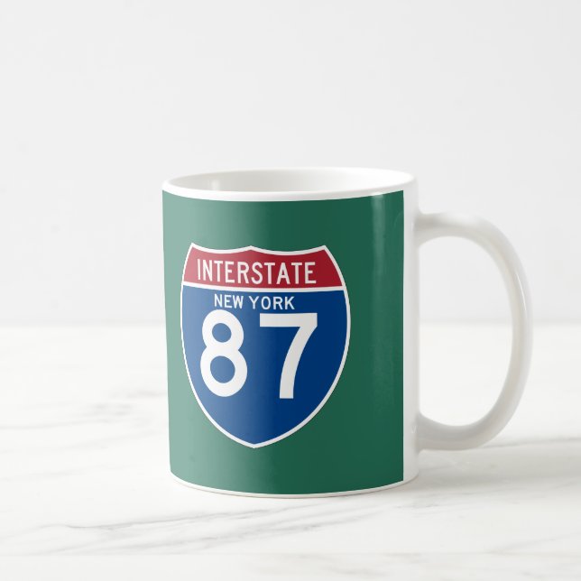 New York NY I-87 Interstate Highway Shield - Coffee Mug (Right)