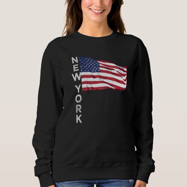 New York Ny Long Island Upstate Big Apple Vacation Sweatshirt (Front)