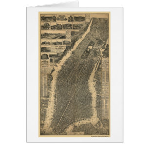 New York, NY Panoramic Map - 1879